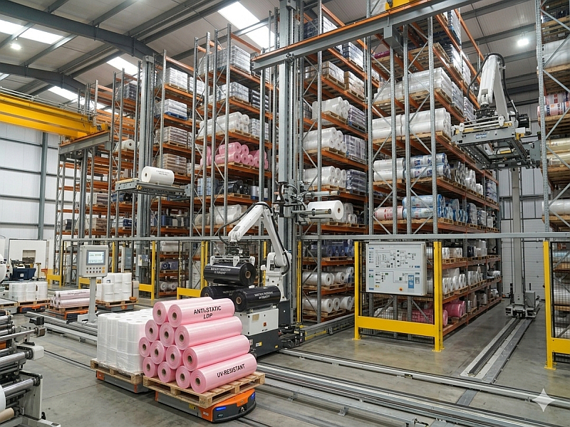 Robotic Production of plastic packaging LDPE packaging, anti-static plastic packaging